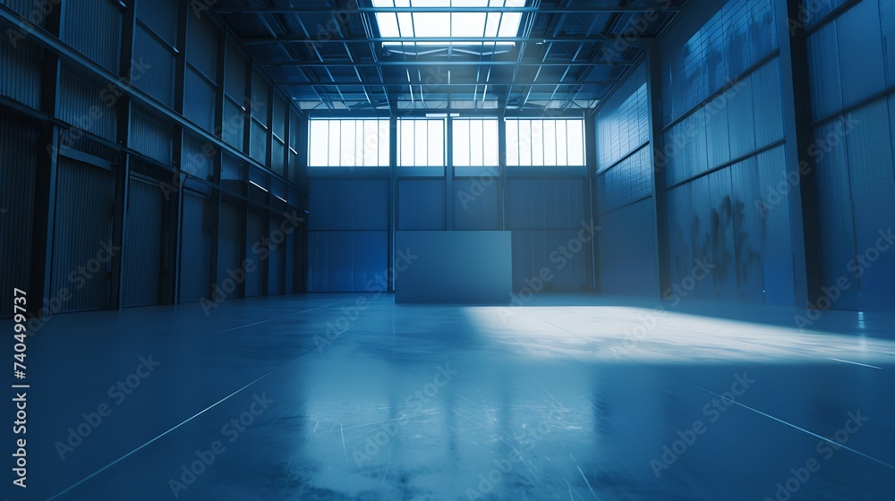 warehouse with blue sky : Generative AI warehouse with blue sky : Generative AI