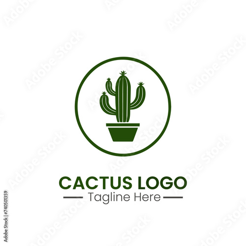 cactus logo icon vector design template