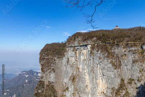 Tianmen mountain (or Tianmenshan). Tianmen mountain national park, Zhangjiajie, Hunan province, China. photo