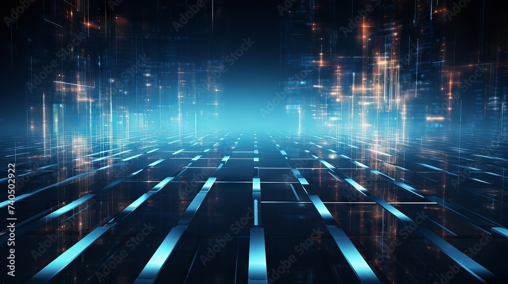 Futuristic data transfer abstract: technology concept in cyberspace
Futuristic data transfer abstract: technology concept in cyberspace