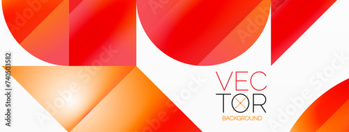 Serene gradient template. Circles and triangles mingle in minimalist perfection. Gentle fusion of forms and hues creates balanced yet captivating backdrop, embodying modern sophistication