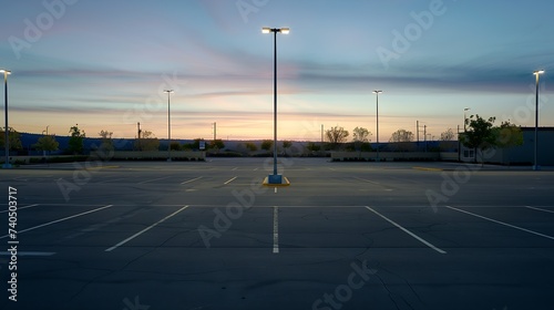 Empty parking lot wall. Urban  industrial background.   Generative AI