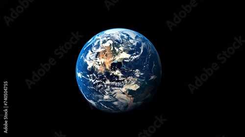 Earth globe on black background Earth sphere Earth planet template for banner Elements of this image : Generative AI