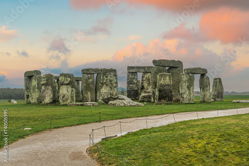 View of Stonehenge monument in United Kingdom