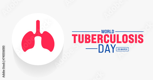 March is World Tuberculosis Day background template. Holiday concept. use to background, banner, placard, card, and poster design template with text inscription and standard color. vector illustration