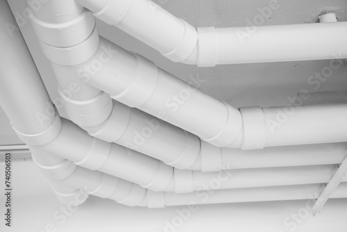 water pipe line corner water pipes watering system drain piping engineer design building underground.