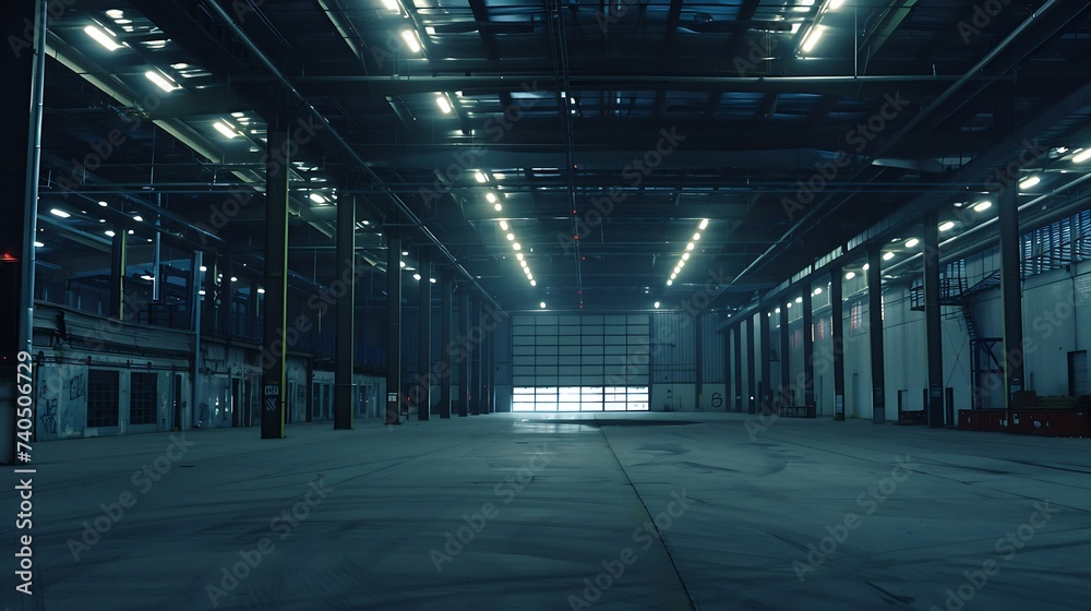 Large empty warehouse : Generative AI Large empty warehouse : Generative AI