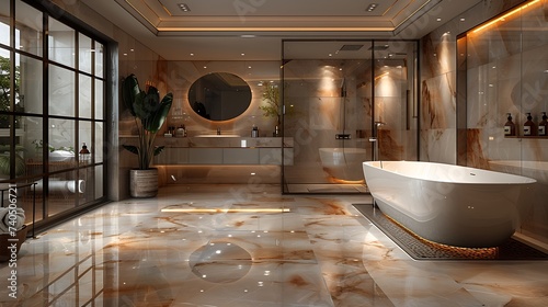 luxury washroom interior. photo