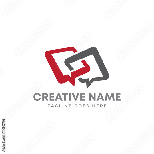 Communication, chat bubble company logo company