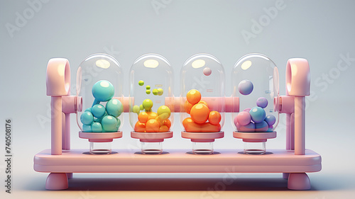 test tubes in a modern laboratory, viruses, vaccine, analytics, concept of medical or science laboratory