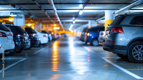 Parking lot in an underground garage : Generative AI © Generative AI
