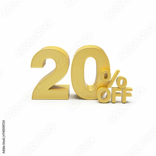 20 percent discount vector illustration 3d mega loyalty. 20 percent bonus marketing discount. 