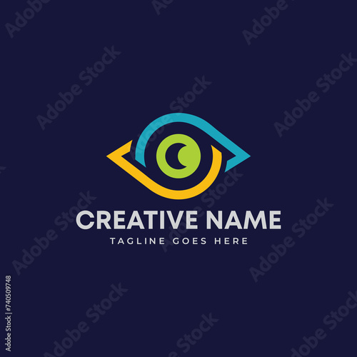Free Download Colorful Eye retina logo - GFXLoad