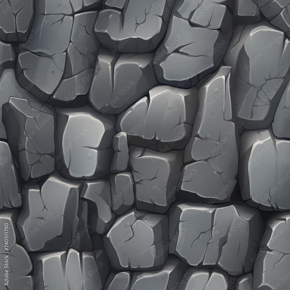 Fototapeta premium Create a hand painted stylized texture of rock generatted AI