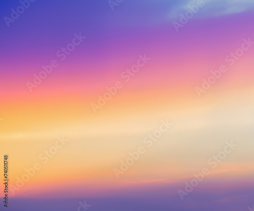 Sky midday sunlight beams rainbow pastel gradient pale orange-pink purple-blue dramatic. Beautiful sunny day soft light clouds blur background. © squallice