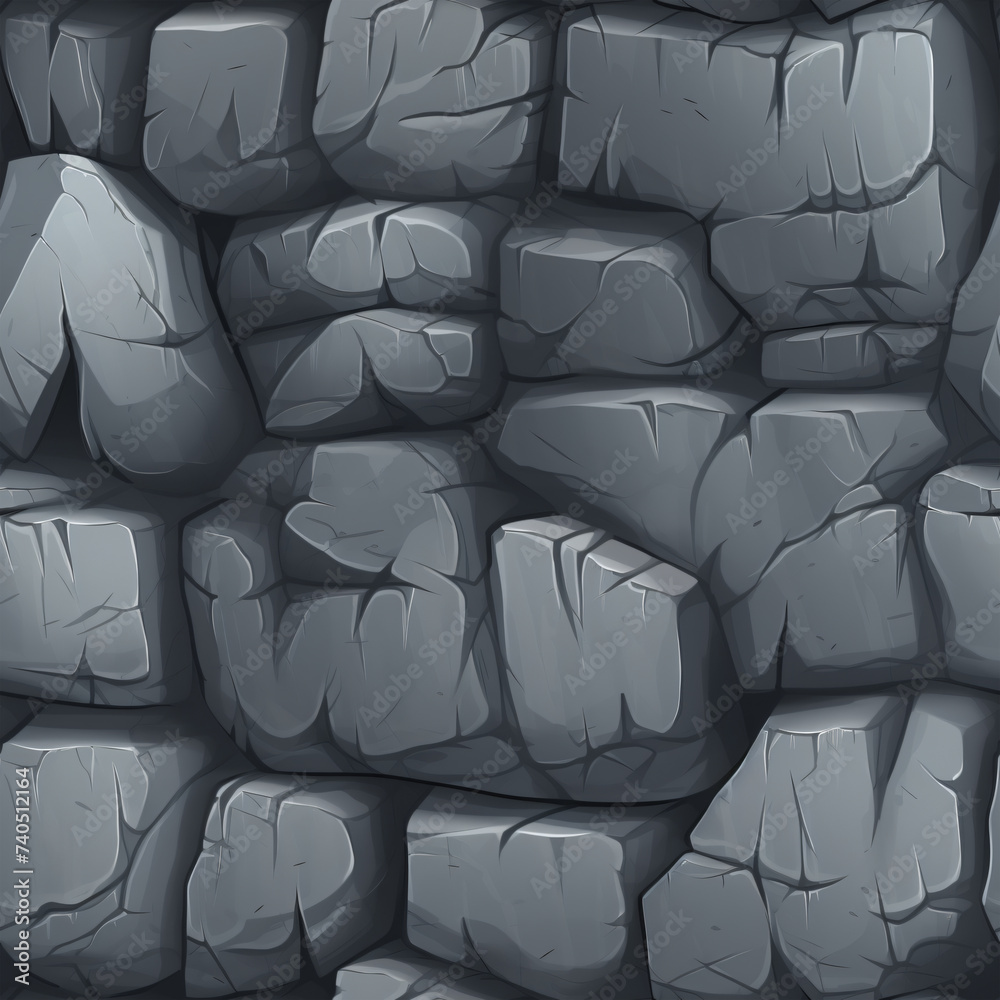 Fototapeta premium Create a hand painted stylized texture of rock generatted AI