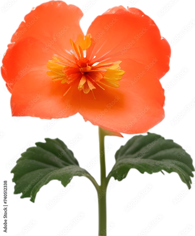 Naklejka premium Begonia clipart. A cute Begonia flower icon.