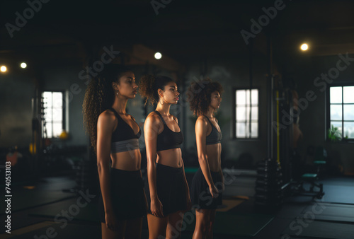 Yoga Fitness Black Girls Women Athlete