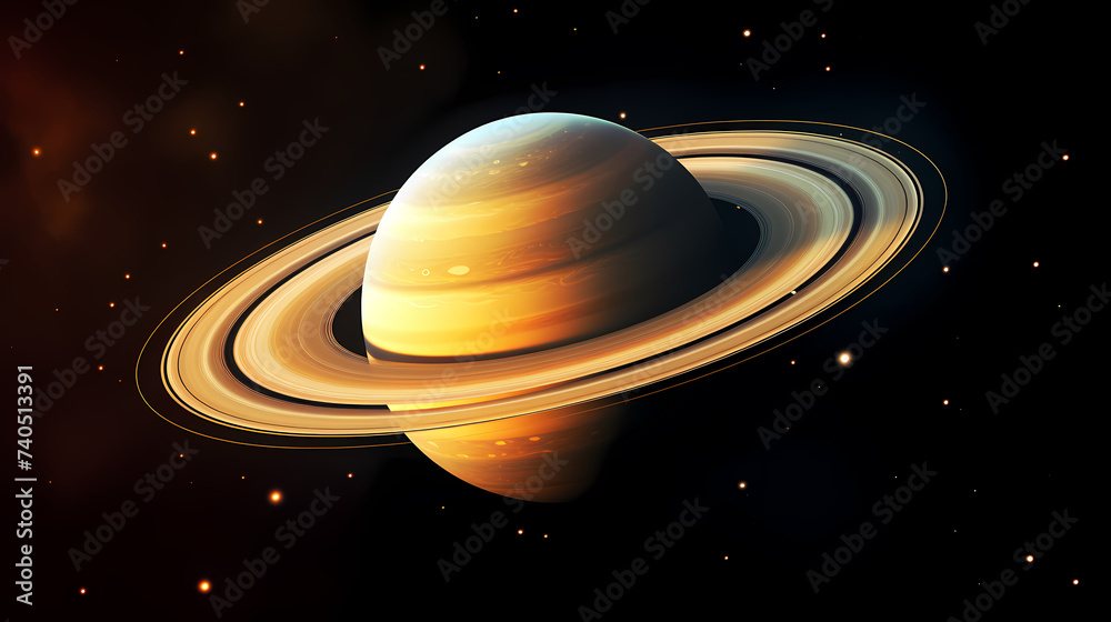 Stunning winning photo of Saturn's ring towers, concept of planetary rings Stunning winning photo of Saturn's ring towers, concept of planetary rings