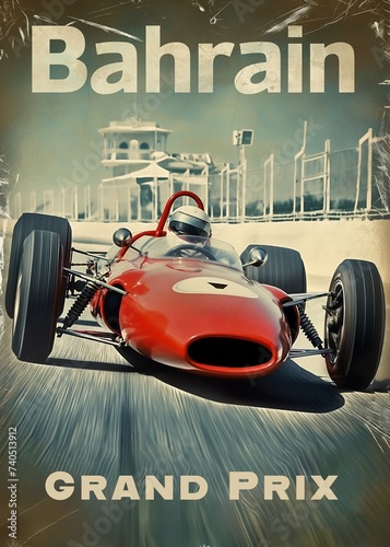 Bahrain Retro Grand Prix Poster