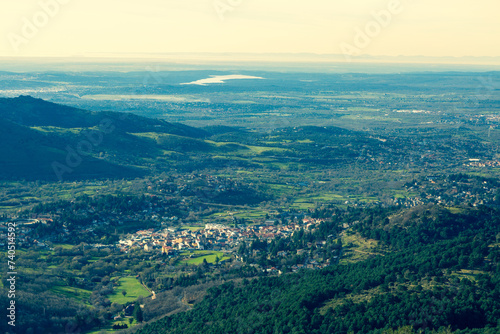 View of the town of Cercedilla in the community of Madrid. Sierra de Guadarrama National Park photo