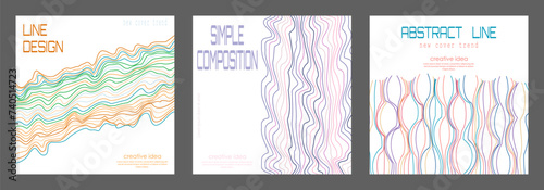 Background of wavy lines. Abstract template for the cover, interior, banners, posters, flyers. The idea of product packaging, print and design creativity