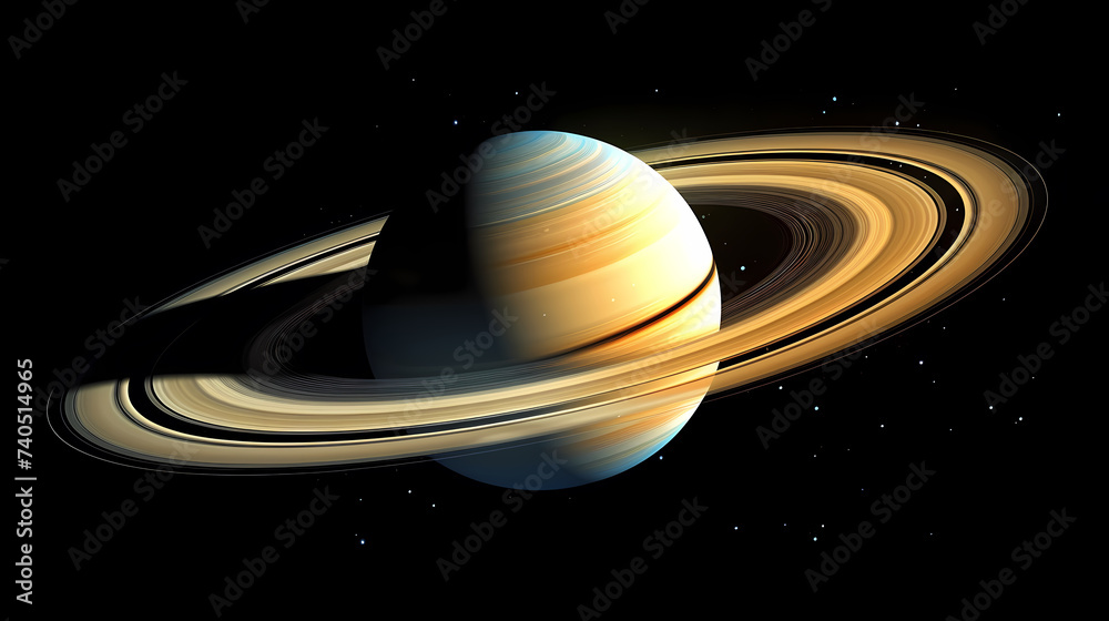 Stunning winning photo of Saturn's ring towers, concept of planetary rings Stunning winning photo of Saturn's ring towers, concept of planetary rings