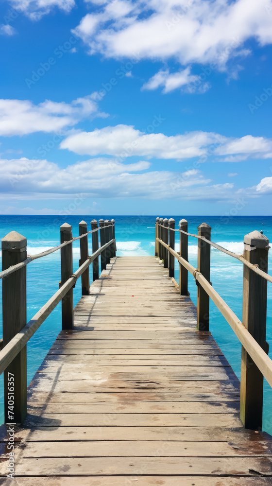 Ocean Views, Blue sky, Symmetry, Wanderlust, Pier, Solo traveler