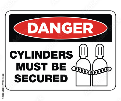 Danger Cylinders Must Be Secured Sign