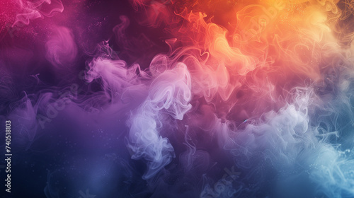 Abstract equations materializing in a haze of high-definition smoke photo