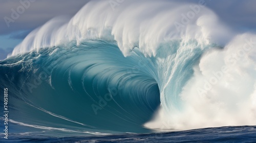 Captivating colossal ocean wave - ideal for thrill-seeking surfers and watersports enthusiasts © Victor