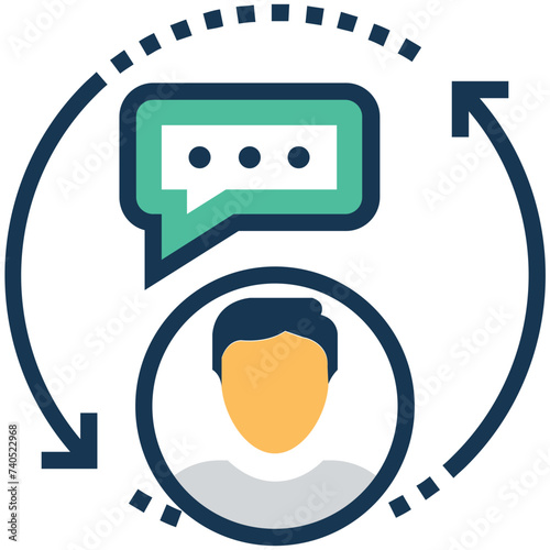 An icon of counseling flat design 