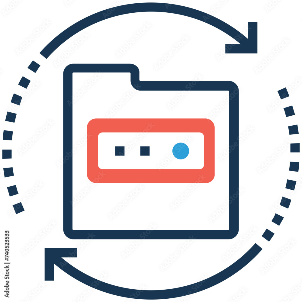 Fototapeta premium An icon of folder flat design 