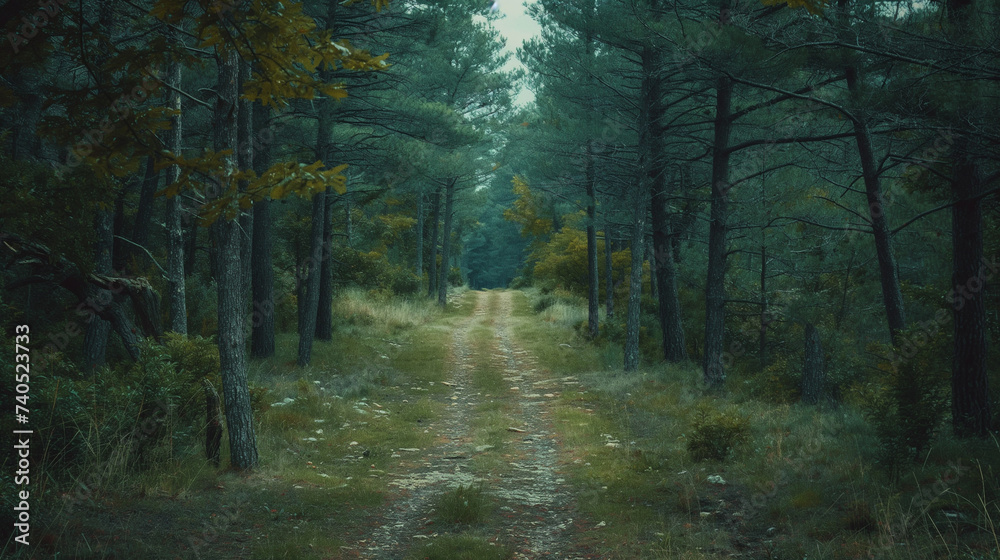 Path in the pine woods