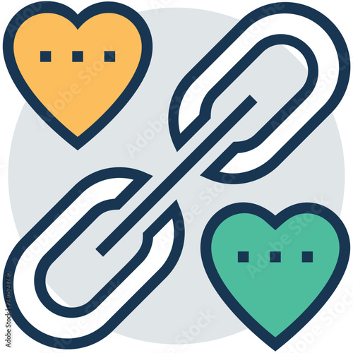 Flat icon vector of backlink