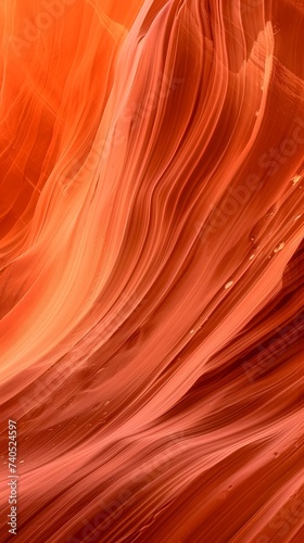 Abstract details of orange slot canyon wall 