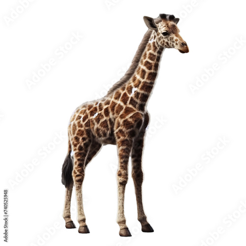 giraffe isolated on transparent background, png