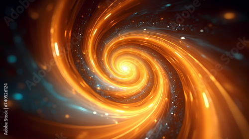 Abstract swirl, futuristic background and wave surface glow, wallpaper and digital art