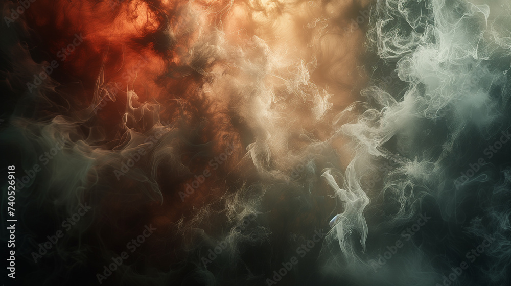 Ethereal flames flickering amidst a backdrop of smoky, high-definition abstraction Ethereal flames flickering amidst a backdrop of smoky, high-definition abstraction