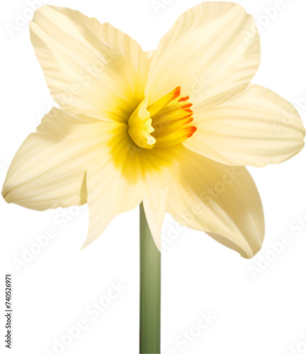 Daffodil clipart. A cute Daffodil flower icon. #740526971