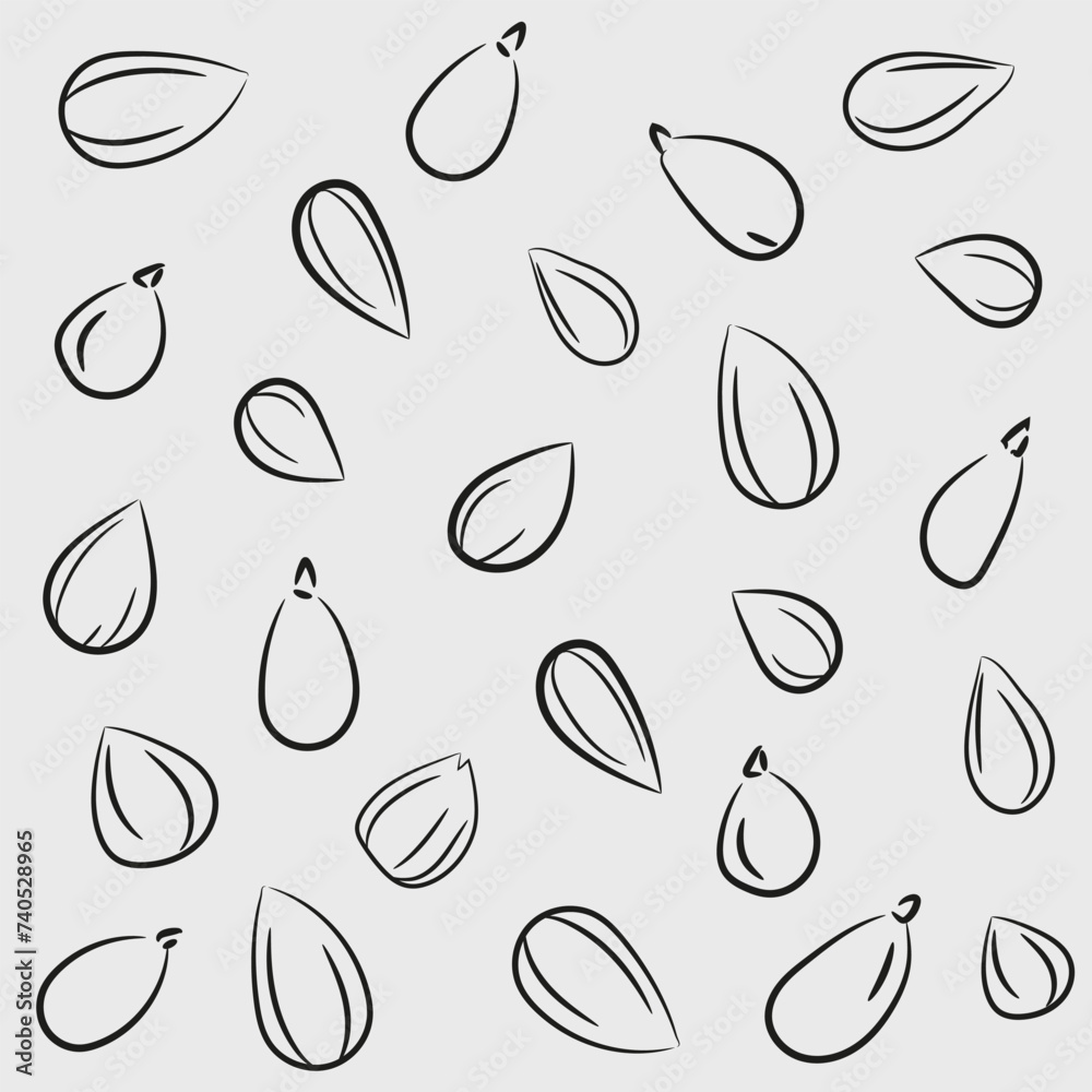 Graphic representation of seeds. Pattern Vector graphics. Graphic representation of seeds. Pattern Vector graphics.