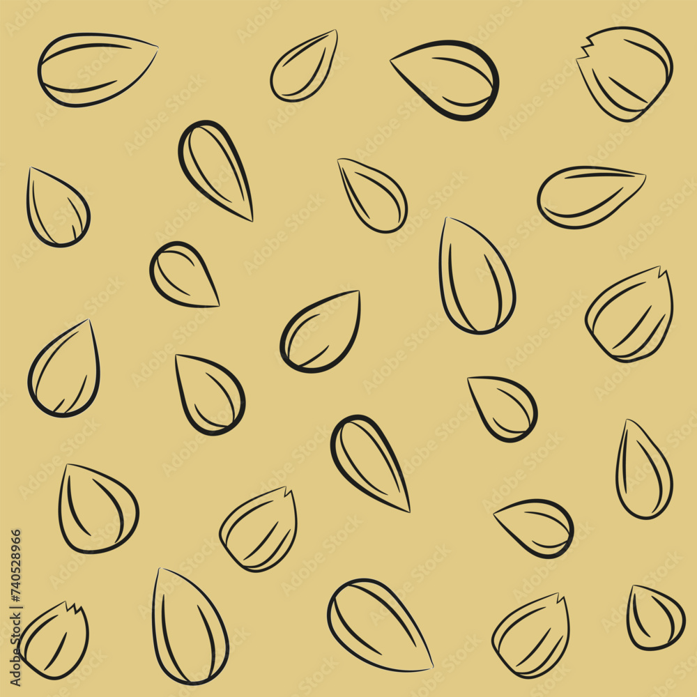 Graphic representation of seeds. Pattern Vector graphics. Graphic representation of seeds. Pattern Vector graphics.