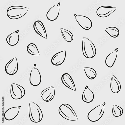 Graphic representation of seeds. Pattern Vector graphics.
