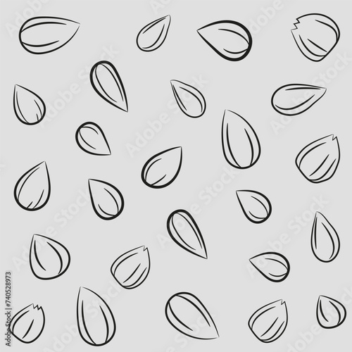 Graphic representation of seeds. Pattern Vector graphics.