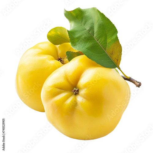 Quince, transparent background, isolated image, generative AI