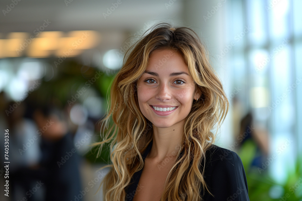 Corporate headshot smiling professional woman