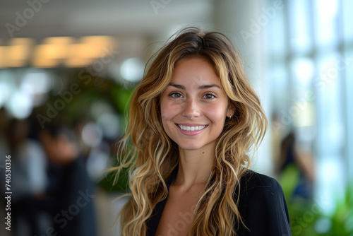 Corporate headshot smiling professional woman