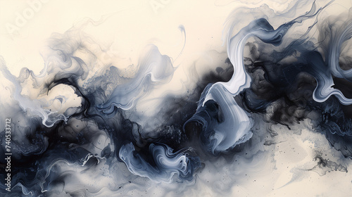 Ink and watercolor smoke dance in pastel, across a delicately wet paper landscape.