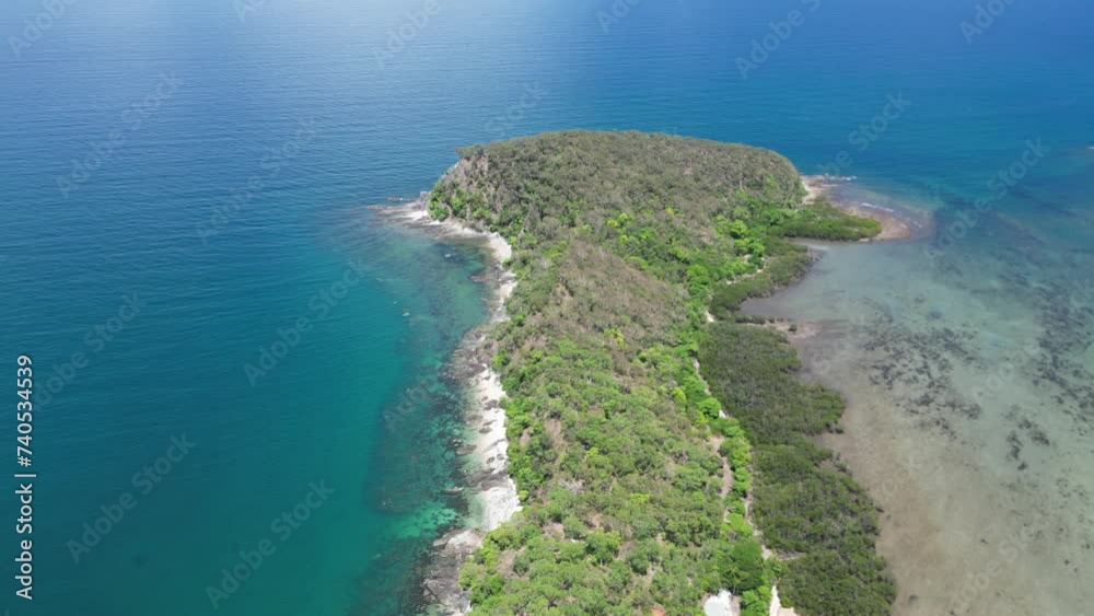 Double island from above in far north queensland Double island from above in far north queensland