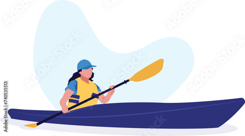 Girl Kayaking